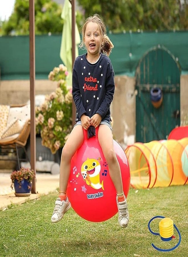 PAVITYAKSH HOP Ball Inflatable Jumping Hopping Hopper Hop Bouncy Jumping Ball with Grip Handle for Kids(45CM) (RED) - Image 5